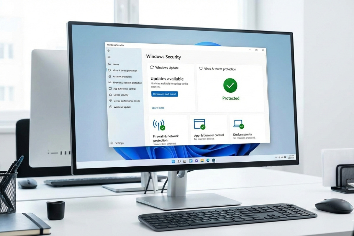 Windows Updateとセキュリティ設定画面のスクリーンショット